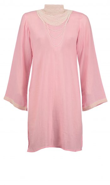 Pink tunic with beads-neck Pink tunic with beads-neck
